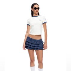 Product Features Meet Your Match With The Cutest Mini Skort. Match Point Mini Skort Features: Item Runs True To Size Low Rise Tiered Ruffles Belt Loops Invisible Side Zip Closure 95%Polyester 5%Elastane Model Wears Size S And Is 177cm Mid-rise Cotton Skort For Summer, Casual Fitted Skort For Summer, Sporty Mini Summer Bottoms, Sporty Mini-length Summer Bottoms, Summer Fitted Mid-rise Skort, Casual Cotton Mini Length Bottoms, Cotton Mid-rise Mini Skirt For Day Out, Mid-rise Cotton Mini Skirt For Day Out, Casual Mid-rise Skort For Summer