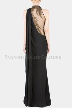 Black Color Designer Saree Gown Online Formal Black Pre-draped Saree With Resham Embroidery, Elegant Black Silk Pre-draped Saree, Gold Embroidered Saree Dress For Party, Party Dress With Gold Embroidery In Saree Style, Wedding Black Pre-draped Saree With Intricate Embroidery, Party Dresses With Gold Embroidery In Saree Shape, Elegant Saree With Intricate Embroidery For Evening, Black Embellished Saree Dress, Embellished Black Saree Dress