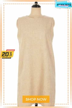 Linen O Neck Sleeveless Mini Dress Buy Linen, Sleeveless Mini Dress, Shop Now, Mini Dress, Best Deals