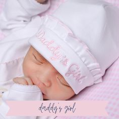 In stock, ready to ship, and perfect for daddy's girl. Embroidered Hat, Embroidered Hats, Girl With Hat, Magnolia, Hats