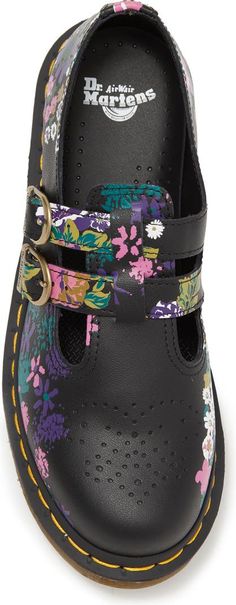 Dr. Martens '8065' Mary Jane | Nordstromrack Black Mary Janes Medium Width For Spring, Black Medium Width Mary Janes For Spring, Retro Leather Mary Janes For Spring, Trendy Black Mary Janes For Spring, Vintage Spring Mary Janes With Round Toe, Retro Mary Janes With Rubber Sole, Casual Low-top Mary Janes For Spring, Spring Low-top Mary Janes, Spring Vintage Slip-on Mary Janes