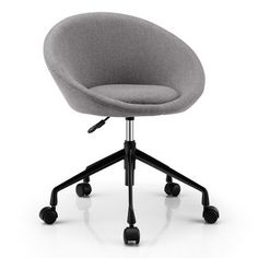 an office chair with casteors and wheels on a white background, 3d rendering image