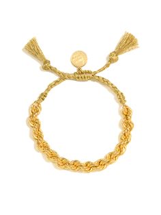 Adjustable Braided Yellow Gold Jewelry, Adjustable Braided Gold Bracelets, Adjustable Gold Braided Jewelry, Adjustable Braided Gold Jewelry, Adjustable Rope Chain Bracelet For Gift, Adjustable Rope Chain Bracelet As Gift, Gold Resizable Chain Bracelet, Elegant Gold Braided Bracelets With Sliding Knot, Adjustable Gold Rope Chain Bracelet