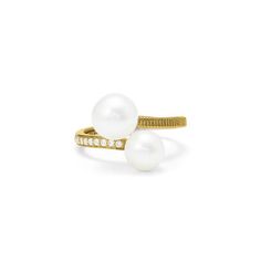 Inspired by the pearl hunting heritage of Japan’s Ago Bay, the Shima collection is a... Pearl Cocktail Ring, Natural Pearl Ring, Special Gifts For Mom, Diamond Bracelet Design, Bypass Ring, Pearl Diamond, The Pearl, Ring Size Guide, Natural Pearls