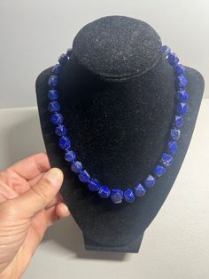 This necklace is 18.5" in length Knotted Necklace, Knot Necklace, Beaded Necklaces, Lapis Lazuli, Necklace Etsy, Etsy Accessories, Beaded Necklace, Jewelry Necklaces, United States