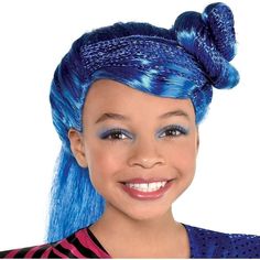 This Bright Blue Wig Features Braids And A Top Knot Updo (Does Not Include Dress Or Makeup). She'll Look Oh So Extra In This One-Size-Fits-Most Children's Wig, Modeled After Miss Independent's Fun And Fashionable Look Top Knot Updo, Knot Updo, Blue Ponytail, Blue Cosplay, Miss Independent, Lol Doll, Ponytail Wig, Blue Wig, Lol Dolls