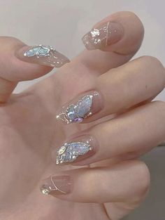 Elegant Touch Nails, Minimal Nails Art, May Nails, Beauty Nails Design, Nail Jewels, Basic Nails, Japanese Nails