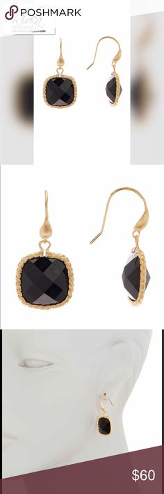 🆕RIVKA FRIEDMAN 18KT Gold Clad Onyx Drop Earring 🆕RIVKA FRIEDMAN 18KT Gold Clad Onyx Drop Earring Rivka Friedman Jewelry Earrings Luxury Gold Onyx Earrings, Elegant Onyx Jewelry For Evening, Classic Onyx Jewelry For Party, Formal Onyx Gemstone Earrings, Gold Faceted Earrings For Evening, Elegant Onyx Earrings For Party, Elegant Yellow Gold Onyx Earrings, Gold Onyx Earrings For Evening, Yellow Gold Onyx Earrings For Evening