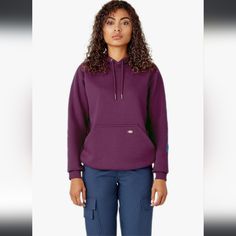 This Dickies Purple Women's Large Heavyweight Logo Sleeve Pullover Sweatshirt Is Perfect For Any Casual Occasion. Made From High-Quality Materials, This Sweatshirt Is Designed To Keep You Comfortabl, Warm And Stylish All Day Long. It Features A Heavyweight Construction That Provides Extra Warmth And Durability, Making It An Ideal Choice For Activewear. With A Stylish Pullover Design And A Vibrant Purple Color, This Sweatshirt Is Sure To Make You Stand Out From The Crowd. The Sweatshirt Also Feat Purple Sweatshirt With Pockets For Fall, Fall Purple Sweatshirt With Pockets, Purple Fall Sweatshirt With Pockets, Fall Workwear Hoodie, Purple Casual Sweatshirt With Pockets, Long Sleeve Hoodie With Pockets For Work, Purple Winter Workwear Tops, Purple Winter Tops With Pockets, Winter Purple Tops With Pockets