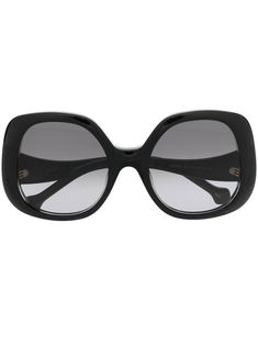 black acetate blue tinted lenses square frame gold-tone logo plaque These glasses come with a protective case. Gucci Glasses, Gucci Eyewear, Blue Accessories, Metal Sunglasses, Gucci Sunglasses, Eyewear Brand, Gold Sunglasses, Gucci Black, Square Frame