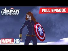 an animated image of a woman in captain america costume with the caption full episode