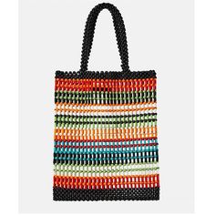 New No Tags Length 22 Width 11 Multicolor Summer Bags With Colorful Beads, Multicolor Rectangular Shoulder Bag With Colorful Beads, Multicolor Rectangular Bag With Colorful Beads, Multicolor Beaded Bags For Summer, Summer Multicolor Beaded Bag, Summer Beaded Shoulder Bag For Shopping, Rectangular Summer Bags With Colorful Beads, Multicolor Beaded Tote Shoulder Bag, Multicolor Beaded Vacation Bag