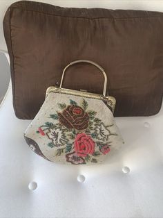 Vintage Seed Bead Embroidered Bridal Evening Floral Handbag Wedding Clutch | eBay Formal Embroidered Handheld Shoulder Bag, White Embroidered Handheld Evening Bag, Traditional Handheld Bag With Detachable Handle, Formal Embroidered Top Handle Shoulder Bag, Elegant Floral Embroidered Top Handle Shoulder Bag, Rectangular Evening Bag With Multicolor Embroidery, Elegant Floral Embroidered Satchel Shoulder Bag, Elegant Shoulder Bag With Top Handle And Floral Embroidery, Rectangular Multicolor Embroidered Evening Bag