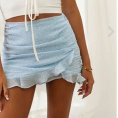 Brand New Cotton Candy La Light Blue Mini Skirt. Size M. Little Shorts Built In Can’t Even Tell They’re There. Light Blue Mini Skirt, Mini Blue Skirt, Light Blue Skirt, Light Blue Skirts, Nintendo Princess, Blue Mini Skirt, Fall 24, Blue Skirt, Blue Satin