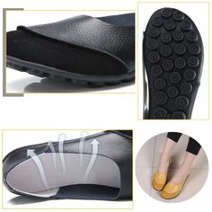 Women's Moccasins Soft Leather Flats for Bunions - ComfyFootgear Flats Shoes Comfortable, Orthopedic Shoes, Toes Designs, Comfortable Flats, Colored Leather, Stylish Shoes, Penny Loafers, Soft Rubber, Leather Flats