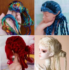 Premium custom yarn wigs for BJD 1/8 1/6 1/4 1/3, Popvy Sisters, Blyth, Pullp, Tayang, Yolume. We'll work close with you so your wig will be perfect the way you wish.  *CUSTOM SMALL SIZES MUST HAVE MORE THAN 10.5CM AND LESS THAN 20CM. THANK YOU. *CUSTOM BIG SIZES MUST HAVE MORE THAN 20CM AND LESS THAN 26CM. THANK YOU. ♦ WHEN MEASURING YOUR HEAD, USE THE MEASURE TAPE STARTING ON 0, NOT 1. Start from 0 till the number you need. ♦ Please, note that heads can have different sizes, please choose the Yarn Wigs, Braided Yarn, Yarn Wig, Doll Wigs, Custom Wigs, Ombre Effect, Wig Making, Doll Head, Synthetic Wigs