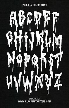 the font and numbers are covered in white paint, with dripping letters on black background