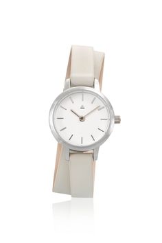 Chic and feminine silver watch with a long leather strap which wraps twice around the wrist. All of our watches are exclusively designed by Shlomit and manufactured as a limited edition. The body of the watch is made of Stainless Steel which is strong and durable, with a brushed golden finish, covered with mineral glass. The strap is 100% genuine leather. The Mechanism is Japanese QUARTZ. The watch is water resistant but in order to protect the strap over time we do not recommend bathing with it Elegant Everyday White Watches, Elegant White Everyday Watches, Silver Modern Watch For Everyday, Modern Silver Watches For Everyday Use, Modern Silver Watches For Everyday, Timeless White Watch With Leather Strap, White Gold Watches With Leather Strap, Timeless White Gold Watch With Leather Strap, White Watches With Leather Strap As Gift