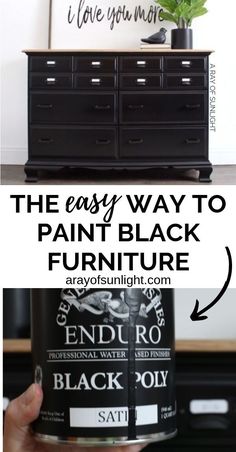 the easy way to paint black furniture