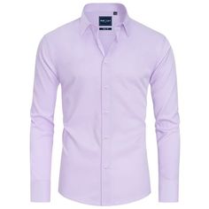 This men's long sleeve stain sheild dress shirt is fashionable and practical. Basic style button down shirts. Made of high-quality stretch fabric. Whether for formal occasions or daily casual, it is a perfect choice. Size: 3XL.  Color: Purple.  Gender: male.  Age Group: adult. Shirts Long Sleeve, Basic Style, Dress Shirts, Formal Occasion, Dress Shirt, Casual Button Down Shirts, Color Purple, Mens Long Sleeve, Stretch Fabric