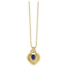 Check out this item from 1stdibs! 18kt. Yellow Gold Necklace, With Heart Shape Pendant & 2.89ct. Cabochon Sapphire: https://www.1stdibs.com/id-j_19106252 Sapphire Cabochon, Necklace With Heart, Yellow Gold Necklace, Necklace Heart, Cabochon Jewelry, Heart Shape Pendant, Rose Gold Jewelry, Jewelry Business, Heart Jewelry