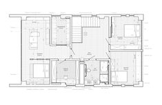 the floor plan for a two story house