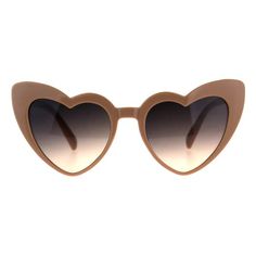 Women's valentines day heart shape gothic cat eye chic funk sunglasses. (ss7476hrtcol) Size: one size.  Color: Gray.  Gender: female.  Age Group: adult. Eye Valentines, Brown Heart, Sunglasses Women Oversized, Shaped Sunglasses, Sunglasses Brown, Heart Shaped Sunglasses, Heart Sunglasses, Color Lenses, Valentines Day Hearts