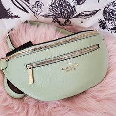 Nwt Kate Spade Leila Belt Bag Beach Glass Mint Fanny Pack Firm Price Green Belt Bag With Zipper Closure, Green Belt Bag For Travel, Kate Spade Casual Bag With Removable Pouch, Summer Kate Spade Bags For Daily Use, Kate Spade Summer Travel Shoulder Bag, Kate Spade Shoulder Bag For Everyday Summer Use, Kate Spade Summer Shoulder Bag For Everyday, Kate Spade Green Bag With Adjustable Strap, Green Kate Spade Bag With Adjustable Strap