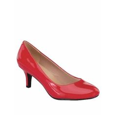 Round toe, scooped vamp, stitching accents Low Heel Finished with lightly padded insole. Size: 6.  Color: Red.  Gender: female.  Age Group: adult. Red Fitted Court Shoes With Round Toe, Fitted Red Court Shoes With Padded Heel, Fitted Low Heel Court Shoes With Red Sole, Red Sole Closed Toe Court Shoes, Fitted Red Sole Closed Toe Court Shoes, Red Fitted Low Heel Court Shoes, Red Fitted Heels With Almond Toe, Party Court Shoes With Red Sole, Red Closed Toe Synthetic Court Shoes