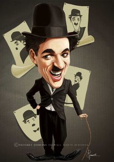 a caricature of a man wearing a top hat and holding a whipstick