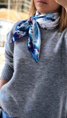 Elegant Silk Scarves For Winter, Elegant Silk Winter Scarves, Blue Silk Scarves For Spring, Elegant Blue Scarf For Winter, Casual Blue Silk Scarf For Spring, Elegant Blue Winter Scarf, Elegant Blue Silk Scarf For Spring, White Silk Scarf For Winter, Elegant Silk Scarf For Winter