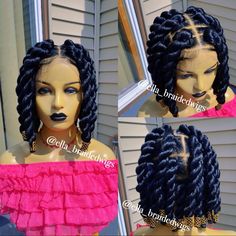 Color #1 Jumbo Twists Full Lace Wig Shoulder Length Twists Shoulder Length, Shoulder Length Twists, Jumbo Twists, Black Hair Updo Hairstyles, Senegalese Twists, African Hair Braiding Styles, Wig For Black Women, Twist Braid Hairstyles, Hair Techniques