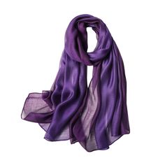 PRICES MAY VARY. 【Material】Made of 20% polyester and 80% viscos. High quality, close to skin and breathable, soft and smooth as satin, healthy and eco-friendly without pollution or peculiar smell. 【Size Up】75* 28 inches(190X70cm), extra long and Large scarves in current markets. The perfect length for wear can protect your skin against sun exposure with our scarves. Can be worn long, infinity, hijab, knotted ,twisted, wrapped or doubled around neck, shoulders and head. 【Multiple Use】We can use i Chiffon Shawl, Purple Gradient, Cooling Scarf, Elegant Scarves, Reversible Scarf, Circle Scarf, Knit Infinity Scarf, Large Scarf, Sun Exposure