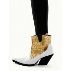 Zara Cowboy Style Ankle Boots. White/Gold. Nwt. Size Eu40/Us 9 Combination Of Colors, Side Pull Tabs, Slightly Raised Pointed Toes. Upper 100% Polyurethane Lining 100% Polyester Western White Boots With Stacked Heel, White Western Heeled Boots Medium Width, Spring Ankle-high Heeled Boots With Contrasting Heel, White Ankle-high Heeled Boots For Winter, Trendy White Ankle Heeled Boots, Trendy White Closed Toe Boots, Chic White Closed Toe Heeled Boots, White Ankle-high Summer Boots, White Pointed Toe Heeled Boots With Medium Width