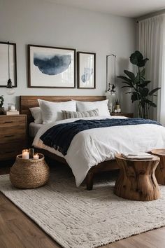 Retreat Bedroom, Bedroom Inspirations Cozy, Floor Bedroom Ideas, Bedroom Luxurious, Organic Modern Bedroom, Bedroom Wall Decor Ideas, Scandinavian Design Bedroom, Guest Bedroom Design, Bedroom Decor Inspiration