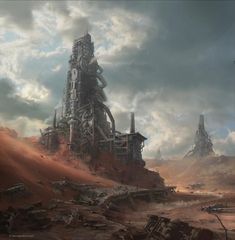 Post Apocalyptic Art, Apocalypse Art, Retro Future, Sci Fi Environment, Speculative Fiction, Post Apocalypse, Motor City, Matte Painting