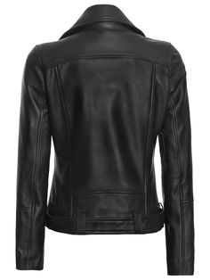 Rev up your fashion game with the Womens Black Leather Jacket. This iconic piece seamlessly embodies the timeless allure of a biker jacket, featuring an edgy asymmetrical zipper design. Crafted with meticulous attention to detail, the black leather exterior exudes both sophistication and moto-inspired attitude. Whether you're hitting the open road on your bike or exploring the urban streets, this jacket effortlessly merges style and function. Embrace your inner biker with this statement-making p Winter Biker Jacket With Asymmetrical Zip, Fall Leather Jacket With Asymmetrical Zip, Black Outerwear With Asymmetrical Metal Zipper, Winter Biker Leather Jacket With Metal Zipper, Black Biker Jacket With Metal Zipper For Winter, Black Winter Outerwear With Side Zipper, Biker Leather Jacket With Metal Zipper For Winter, Black Outerwear With Side Zipper For Winter, Black Leather Jacket With Metal Zipper