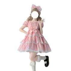 PRICES MAY VARY. Gothic Lolita Fashion Dress Teen Girls Kawaii Victorian Removeable Sleeve Vinage Tie Neck Ruffled Short Dresses with Bow Goth Anime Fancy Princess Party Cosplay Costume Maid Outfit with Hair Accessories Features : Short Puff Sleeve or Cute Detachable Flare Sleeve , Halter Style and Square Collar, Multi Layer Lace Ruffled Skirt Hem ， High Waist Pleated with Detachable Bowknot, Above The Knee Length, Bubble Skirts, Puffy Ruffles Skirt with Huge Circumference, You Can Add An Pettic Cute Summer Fashion, Doll Like Outfits, Lotia Fashion, Kawaii Dress To Impress, Yume Kawaii Fashion, Bubble Skirts, Cupcake Costume, Goth Anime, Ruffles Skirt