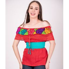 Absolutely Gorgeous Top Perfect For Mexican Parties. Made With A Cotton Gauzy Fabric Super Fresh And Comfortable. You Can Style It With A Belt, We Have Many Colors. One Size Fits Small Up To Xl. Red Bohemian Short Sleeve Tops, Casual Red Blouse For Festival, Red Bohemian Short Sleeve Blouse, Red Cotton Festival Blouse, Red Cotton Blouse For Festival, Mexican Parties, Silk Cami Top, Floral Babydoll Top, Sleeveless Knit Top