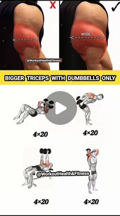 an image of how to do dumbbles on the back and side with instructions