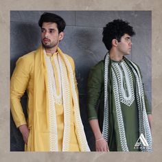 *3Piece Green And Yellow  , Men's Embroidery Design  Kurta Set , Haldi and  Mehndi Ceremony  Special Kurta Pajama Set. *Fabric: %100  Cotton , Thick, Warm, Comfortable, Breathable, Softer, Satin Feeling *Center 3 Button With Zipper Regular Fit Pant   . Prince Mentioned Only One Pair, If You Want Both Kurta Set So Price Will Be Double . *This Suit Has A 6" Drop Which Is The Difference Between The Size Of The Sherwani & Pants. For Example, A 40r Jacket Includes A 34W Pant *Dry Clean Only Important Eid Anarkali Set For Traditional Ceremonies, Chikankari Embroidery Sets For Wedding And Eid, Wedding Chikankari Embroidery Sets For Eid, Wedding Sets With Chikankari Embroidery For Eid, Unstitched Dabka Traditional Wear For Ceremonies, Traditional Saree Sets With Dabka, Bollywood Style Traditional Wear With Dabka For Ceremonies, Traditional Wedding Sets For Transitional Season, Kurta With Dupatta For Traditional Ceremonies During Eid