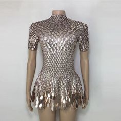 TAAFO Blingbling Shell Sequins Gold Gown Sexy Bodycon Short Dress For Women For Nightclub Party Performance Wear Metallic Sequin Club Dress, Glamorous Shiny Sequin Dress For Club, Glamorous Short Sleeve Sequin Prom Dress, Metallic Shiny Sequin Dress For Club, Metallic Sequin Dress For Club, Champagne Glamorous Sequin Fabric For Prom, Glamorous Champagne Sequin Fabric For Prom, Glamorous Short Sleeve Sequin Dress For Party, Glamorous Short Sleeve Sequin Party Dress