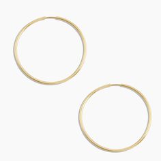 Description A gold standard. A pair of 14k gold hoop earrings are a timeless, must-have style you'll love for life Make it a single Product Details 14k solid gold 30mm hoop measurements: 30 mm profile diameter and 1.2 mm wide Tube closure Love For Life, White Aura, 14k Gold Hoop Earrings, Black Labradorite, Orange Agate, Yellow Opal, Natural Weave, Iridescent Crystal, Blue Lace Agate