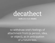 the words decathect are written in white on a black and gray background with an abstract pattern