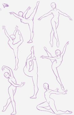 a drawing of people doing different poses