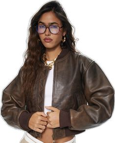 Leather Jacket Vintage, Cropped Leather Jacket, Vintage Leather Jacket, Oversized Jacket, Brown Leather Jacket, Hailey Bieber, Jacket Vintage, Vintage Brown, Vintage Leather