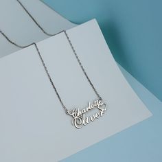 Personalized Double Names Necklace Two Names Necklace with | Etsy Double Name Necklace, Double Names, Names Necklace, Double Name, Name Necklace Silver, Sterling Silver Name Necklace, Necklace With Heart, Couple Necklaces, Custom Name Necklace