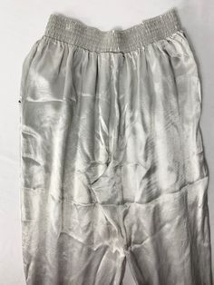 Jocelyn Smith Pants Size 10 Color: silver Light weight, elastic waistband, has pockets bag 2r3 JN Casual Silver Wide Leg Bottoms, Silver Wide Leg Bottoms For Summer, Silver Stretch Bottoms For Spring, Silver Straight Leg Casual Pants, Casual Silver Straight Leg Pants, Spring Outfits 2022, Silver Lights, Pocket Bag, Family Tree