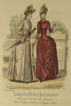 1870 Fashion, Vintage Couture, European History, Historical Dresses, Tres Chic, Vintage Magazine