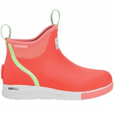 The XTRATUF Sport Ankle Deck Boot delivers on a lighter boot (up to 30-percent lighter) than other 6-inch rubber boots in this category. The women's Sport is constructed with a high-performance foam BIOLITE which is ultra-durable. The one-piece outsole is SRC non-marking and slip-resisting. This 100-percent waterproof boot delivers the comfort and agility of a sneaker with long cushion life and high energy return, all while offering the same traction benefits of a full rubber boot. Sporty Walking Boots With Boost Midsole, Sporty Ankle-high Sneakers With Reinforced Toe, Sporty Slip-on Walking Boots, Sporty Ankle-high Sneakers, Sporty Slip-on Sports Boots, Sports Low-top Boots With Reinforced Toe, Breathable Low-top Walking Boots, Sporty Slip-on Slip-resistant Boots, Sporty Ankle-high Waterproof Boots With Rubber Sole